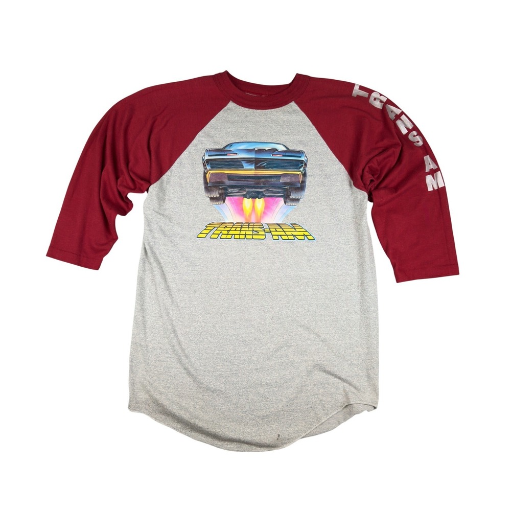 Vtg 70s 80s Pontiac Trans Am Raglan T-Shirt Men's XL Fits M Firebird Car USA